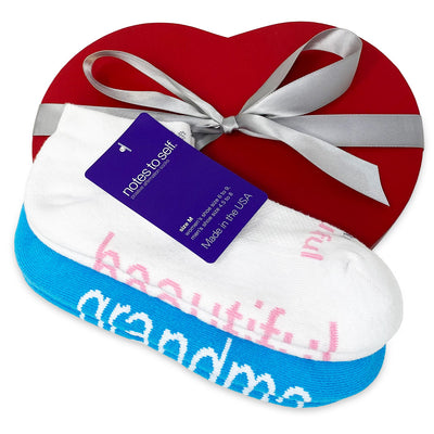 i love grandma i am beautiful sock gift in red heart box