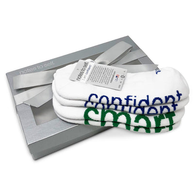 sock gift set i am confident socks i am smart socks in silver gift box