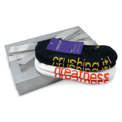 sock gift set i am destined greatness socks i am crushing it socks with gary vaynerchukin words in gift box