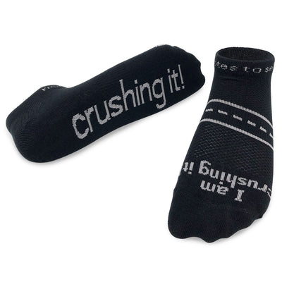 i am crushing it socks lite notes slim low cut