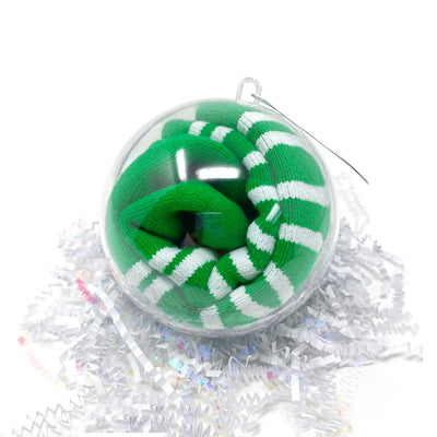 i am joyful sock ornament green