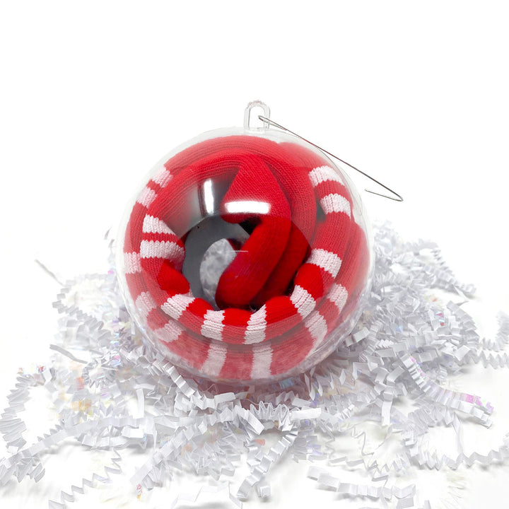 i am joyful sock ornament red