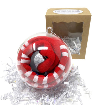 i am joyful sock ornament red