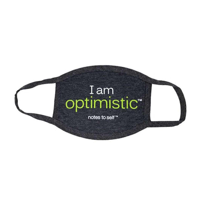 i am optimistic face cover 3 ply with positive affirmations