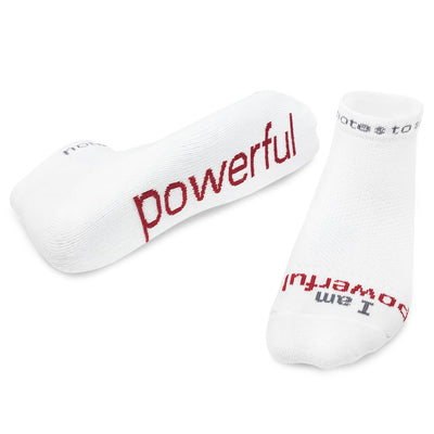 i am powerful socks with motivational words