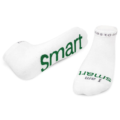 i am smart socks with positive message