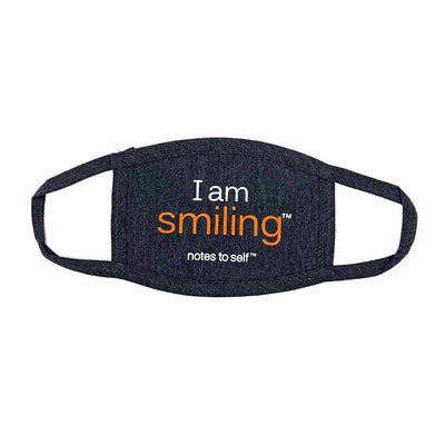 i am smiling 3 ply face cover with affirmation