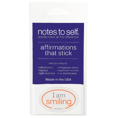 i am smiling puffy sticker affirmations that stick