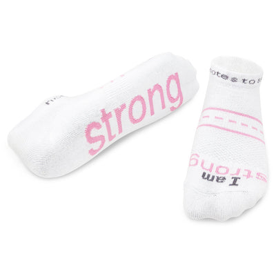 i am strong white socks lite notes slim low cut