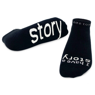 i have a story socks with inspirational messages