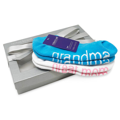 sock gift set for her i love grandma socks i am a great mom socks in silver box