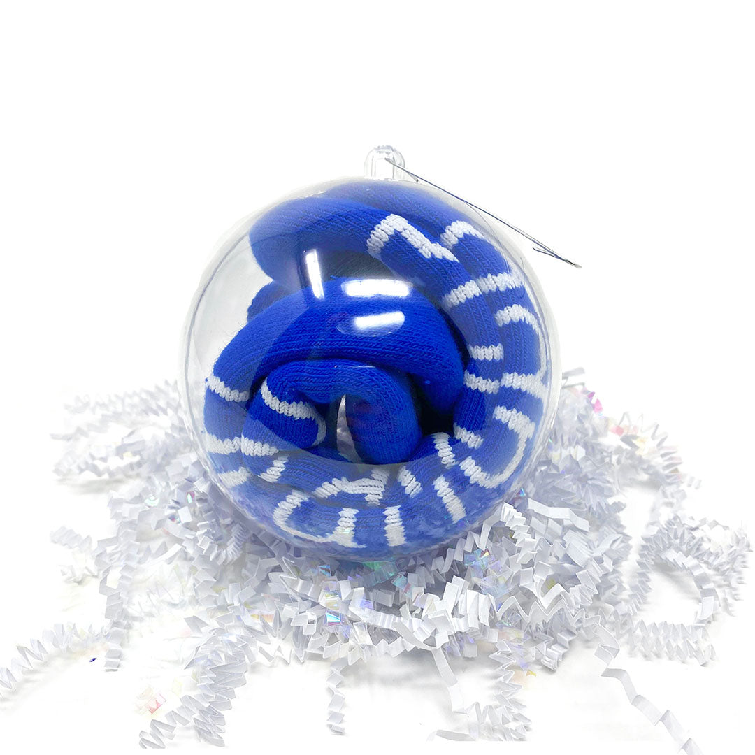 i am amazing sock ornament blue