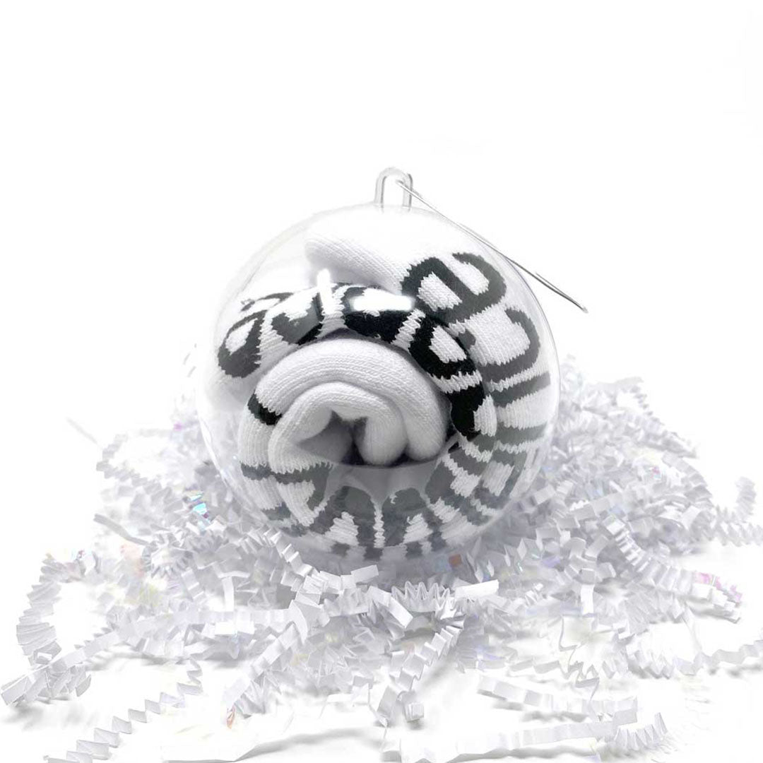 i've got this confidence sock ornament white