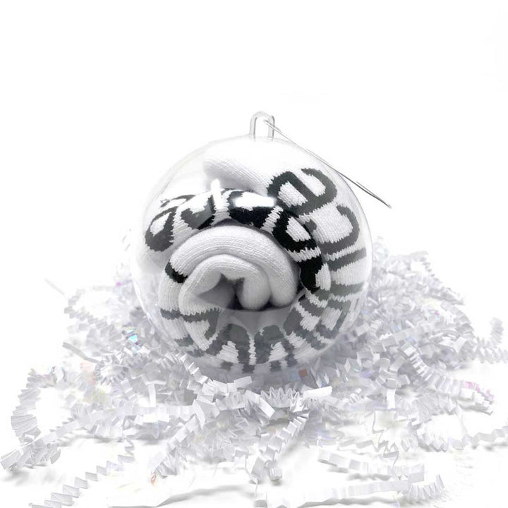 i've got this confidence sock ornament white