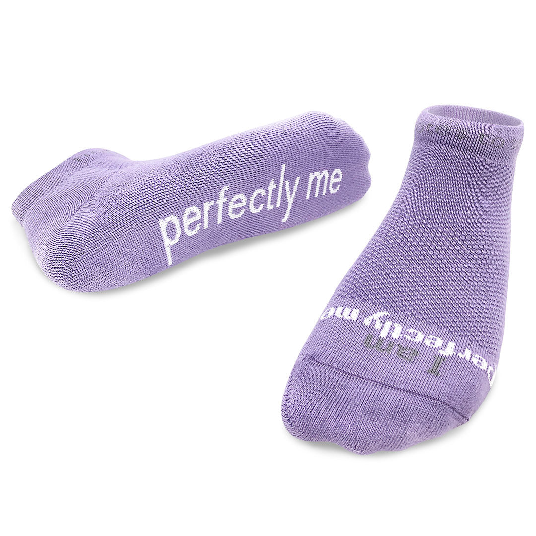 I am perfectly me socks light purple lilac lowcut notes to self