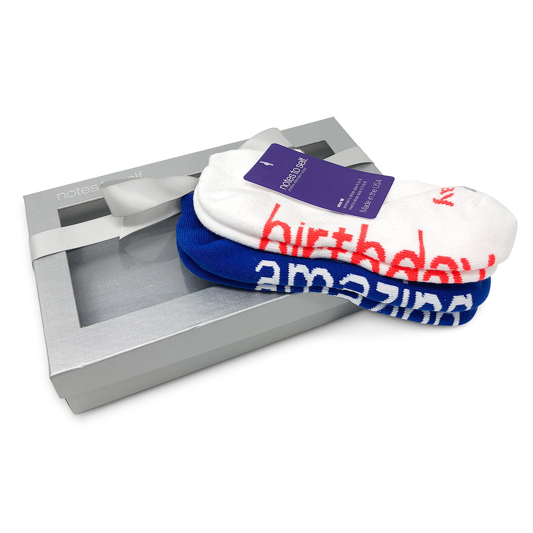 It's my birthday + I am amazing sock gift set notes to self® notes