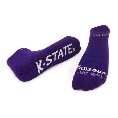 we are amazing k-state purple socks