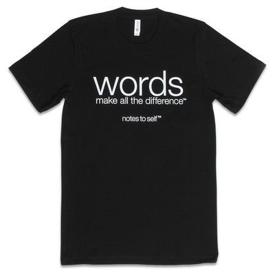 words make all the difference tshirt with positive message